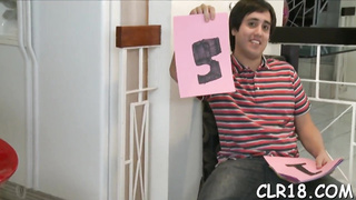 Pretty teenagers gargle stiffys