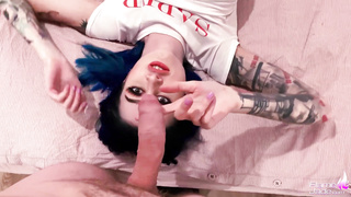 Step-Brother-In-Law Facefuck Meaty Bone Insane Tattoed Sister In Law and Jizz on Face POINT OF VIEW