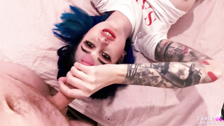 Step-Brother-In-Law Facefuck Meaty Bone Insane Tattoed Sister In Law and Jizz on Face POINT OF VIEW