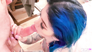 Step-Brother-In-Law Facefuck Meaty Bone Insane Tattoed Sister In Law and Jizz on Face POINT OF VIEW