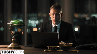 Ravishing light-haired honey is dressed in nothing but softcore undergarments while getting prepared to have rectal intercourse