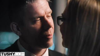 Ravishing light-haired honey is dressed in nothing but softcore undergarments while getting prepared to have rectal intercourse