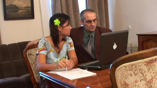 New dark haired ultra-cutie blows and gets finger-banged