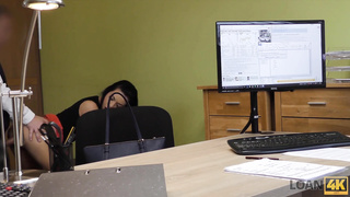 LOAN4K. Cool chick is well-prepped for anything to get the money that she needs