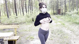 Supreme looking brown-haired is demonstrating her ample hooters in front of the camera, for the very first time