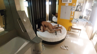 Promiscuous Filipina is getting ravaged in the middle of the day, in a motel bedroom