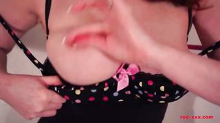 Big-Chested cougar, Crimson HARDCORE is using a intercourse plaything while jacking, because it senses so superb