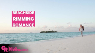 GIRLSRIMMING - Beachside butt licking romance with smallish Amanda Clarke