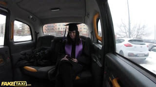 Chloe Lamour is having hard-core lovemaking with a cab driver, in the back of his van