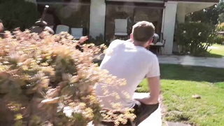 Slender towheaded stunner is being a real mega-bitch with a dude she is uncontrollably in love with