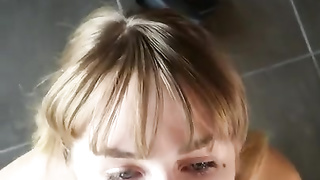 CREEPYPA Huge-Chested Light-Haired Steaming Lump Of Culo Caught Tearing Up On The Smartphone