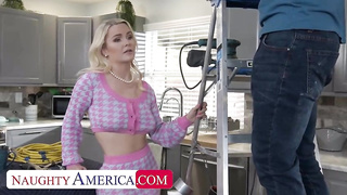 Inviting blond foolish, Vic is hotwife on her hubby with a junior neighbor and liking it