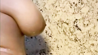 Sexy brown-haired with fat tits and pierced nips is getting drilled in front of the camera