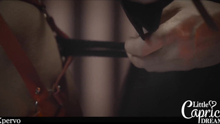 XPERVO com - SIZZLING Towheaded Lilly Bella Strapped and Desperate For 2 Enormous Jizz-Shotguns