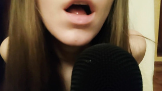 Long tongue mic munching ASMR Brain ejaculation