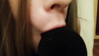 Long tongue mic munching ASMR Brain ejaculation