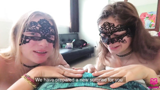 Polyamory vid #189 POINT OF VIEW Teenie Dual Blow-Job from 2 Torrid Wives Poly-amory