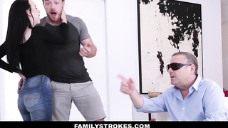 Unbelievable dark haired is having casual fuck-a-thon with her step- bro and luving it a plenty of