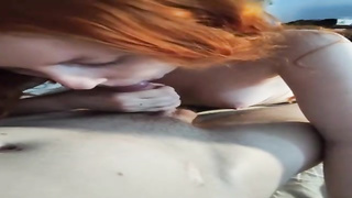 Ginger salami cocksucker is dressed in glasses while doing it and hoping to get a large facial cumshot jizz shot