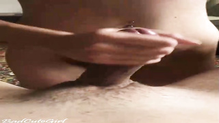 Sex-Positive platinum-blonde stunner with diminutive melons and pierced puffies is providing a hand-job to her step- brutha