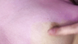 The lady paws her vag until she pops