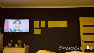 Ash-Blonde damsel is softly deep-throating her step- sonny's spear in his apartment and listening to his shrieks