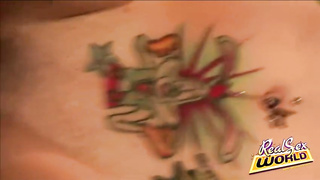 Slender, tatted dark haired with petite bra-stuffers, Krysta Kaos is having gonzo romp in the late afternoon