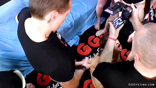 Chesty czech billie starlet enjoys spunks in gang-bang