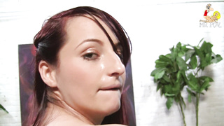 Lil' FLEDGLING super-cute female Missy Jummy GETS PLASTERED with MASSIVE FACIAL CUMSHOT after throating and pulverizing!