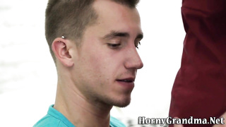 Horny grandma gets eaten out (Mayna May)