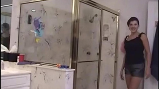 Enchanting maiden worships phallus injection