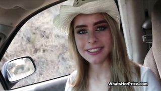 Straw hat hitchhiker teenie banged