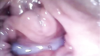 After gargling her paramour's cock, naughty dame wished to sense it inwards her, until she spunks