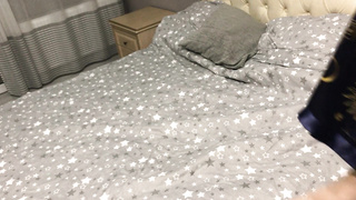 After the douche,  plays with a humid taut coochie and jummy jism