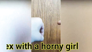 Nerdy dame is providing a hand-job to a man in her camper, while attempting to drive