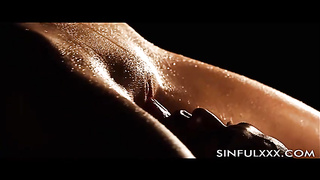 Glorious, black man is about to make love with a random honey and make her jizz