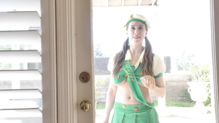 Jackie Hoff is a chesty scout that wants her slit packed with warm jism