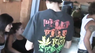 Big-Chested school teenager fellates on stiff beefstick