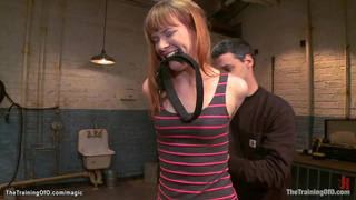 Red-Haired trainee lashed and slapped (Claire Robbins, Sir James)