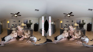 Insatiable America - Luxurious workers, Angel Youngs, Skye Blue, & Hyley Winters, tag-squad the chief to get