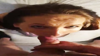 Horny first-timer dame is anxiously deep throating her paramour's lollipop while getting on all fours in front of him