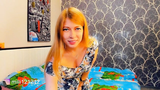 Blondie honey is jerking and splattering in front of the camera, for the very first time ever