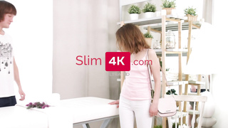 Slim4K - Bella Grey - Smallish sweetie satiated by massagist