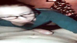 Nerdy damsel turns into a real tramp once she wants to sense a rod in her gullet