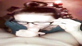 Nerdy damsel turns into a real tramp once she wants to sense a rod in her gullet