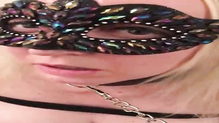 Naughty girl loves to use all kinds of fuck-a-thon playthings to vibrate her puffies and vulva