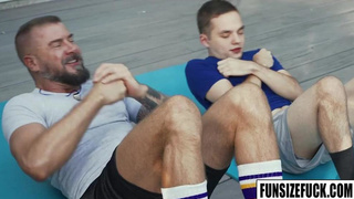 Trainie and his coach having one super-fucking-hot hot homosexual fuck-a-thon outdoor