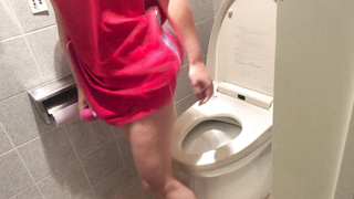 The captain of the track and area pub strokes in a individual bedroom of the restroom.