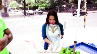 Colombian dark-haired is yelling from delight while getting pummeled because she is about to jism