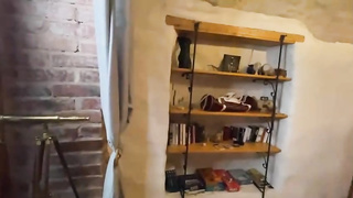 Crazy tatted dark haired with pierced puffies,  is about to have assfuck lovemaking until she blows a load